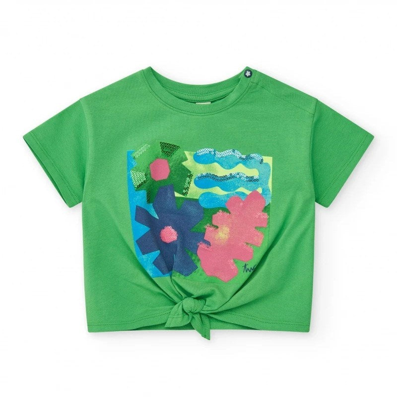 Tuc Tuc Yazlık Kız Kısa Kol T-shirt Yeşil