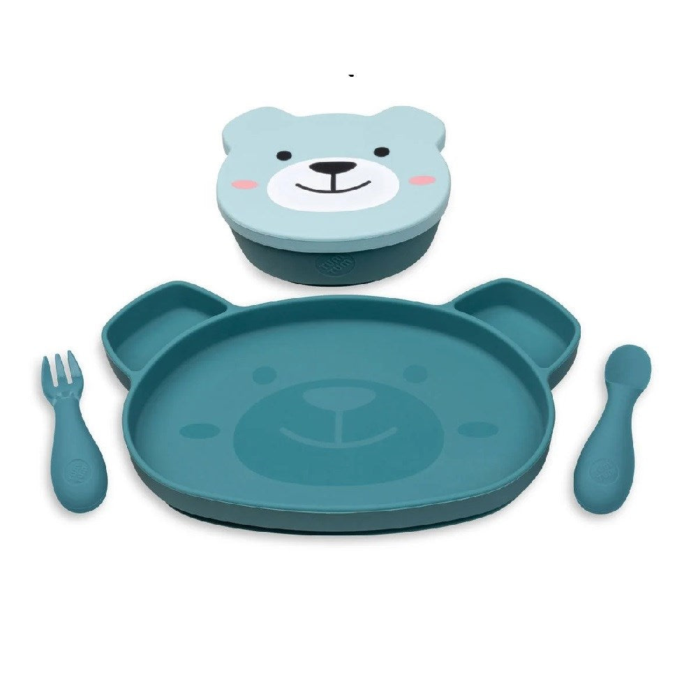 Tum Tum Boris Bear Silikon 5'li  Beslenme Tabak Seti