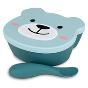 Tum Tum Boris Bear Silikon Vakumlu Kapaklı Kase ve Kaşık Seti