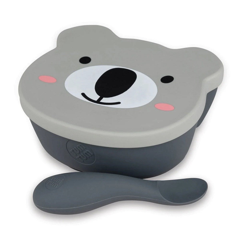 Tum Tum Kev Koala Silikon Vakumlu Kapaklı Kase ve Kaşık Seti