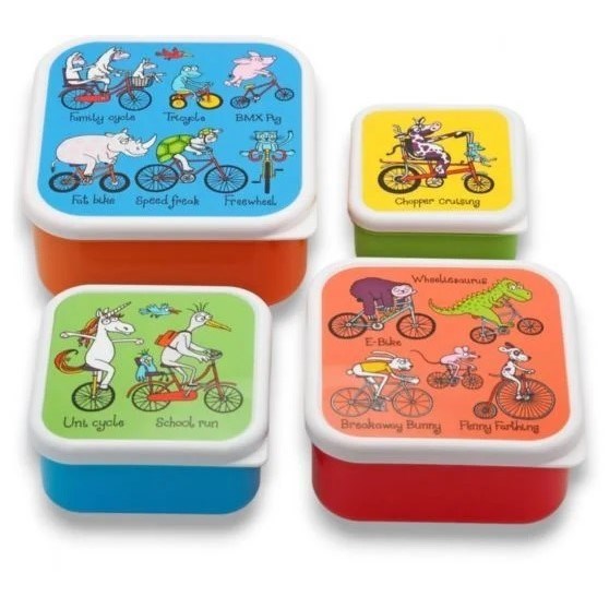 Tyrrell Katz 4'lü Atıştırma Kutusu Animals on Bike