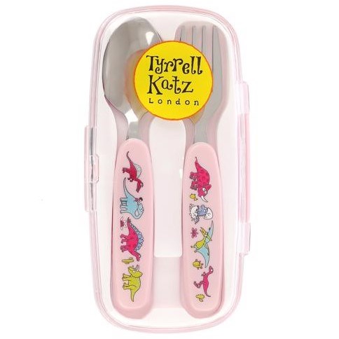 Tyrrell Katz Kutulu Çatal Kaşık Seti Pink Dino