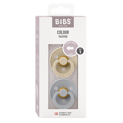 Bibs Colour İkili Kauçuk Emzik - Cloud 0-6 Ay Gri