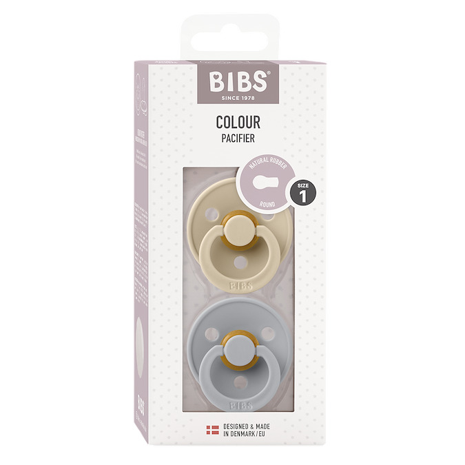 Bibs Colour İkili Kauçuk Emzik - Cloud 0-6 Ay Gri
