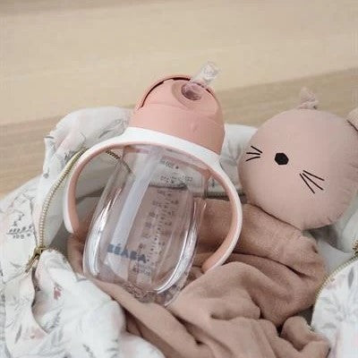 Beaba 300 Ml Şeffaf Pipetli Suluk Old Pink