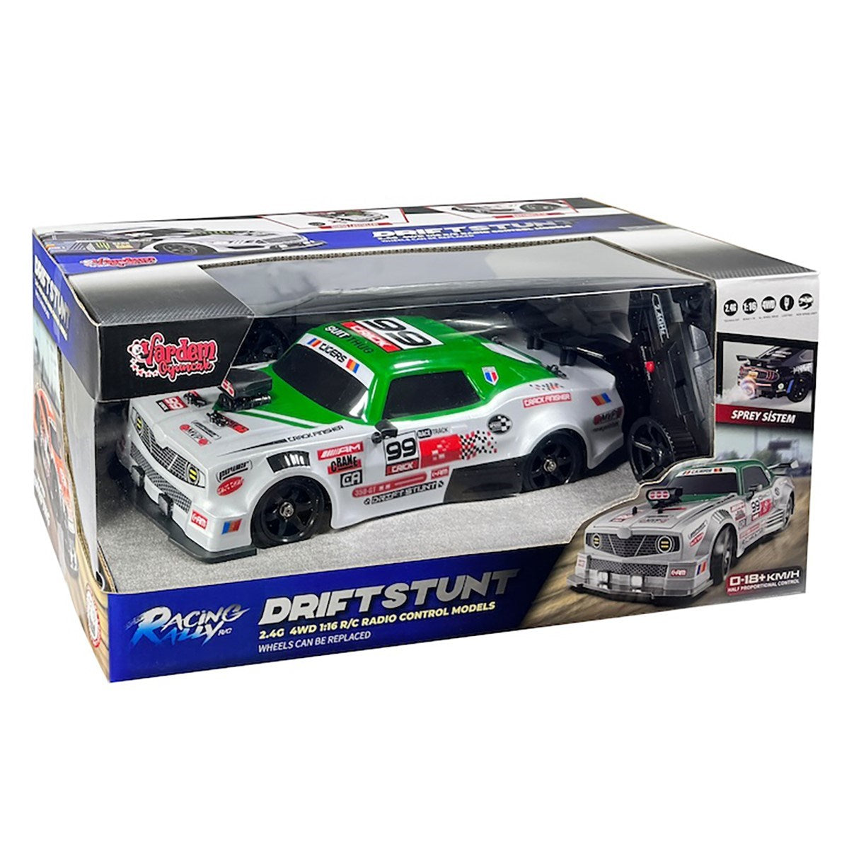 Vardem Uzaktan Kumandalı 4x4 Drift Araba (Işıklı ve Buharlı) Alf