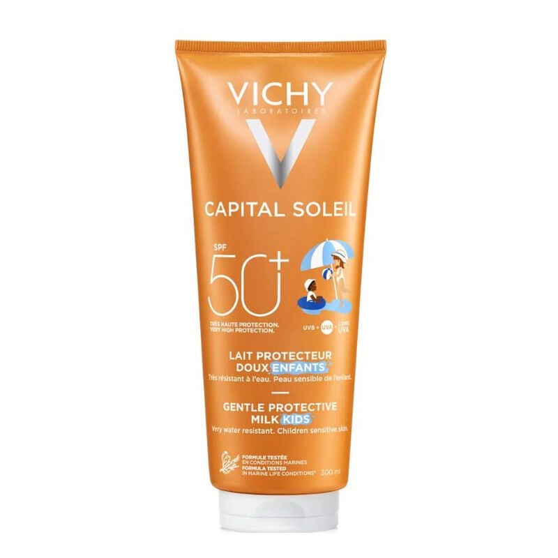 Vichy Capital Soleil SPF 50+ Çocuklar İçin Yüz ve Vücut Güneş Sütü 300 ml STD
