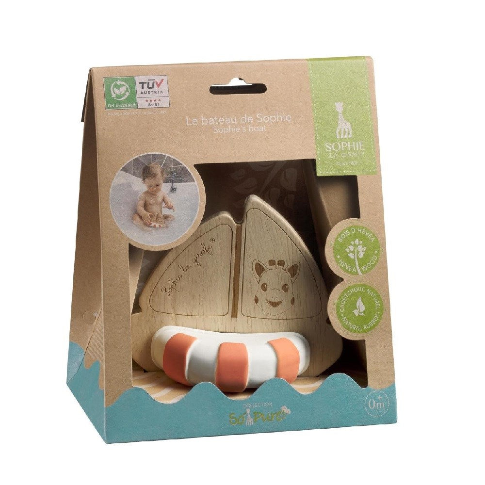 Vulli Sophie The Giraffe So Pure Rubberwood Boat STD