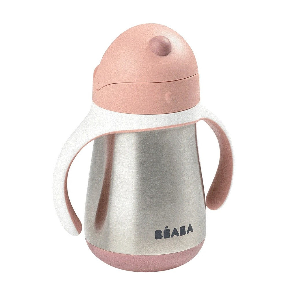 Beaba 250 Ml Çelik Pipetli Suluk Old Pink