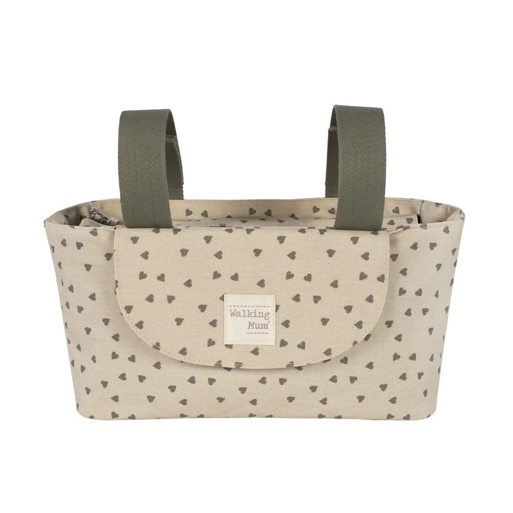 Walking Mum Poppy Bebek Arabası Kalpli Organizer Çanta Moss Yeşil