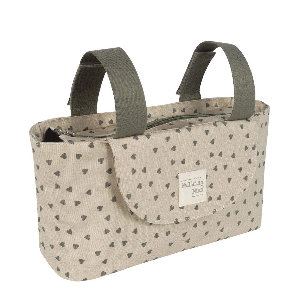 Walking Mum Poppy Bebek Arabası Kalpli Organizer Çanta Moss Yeşil
