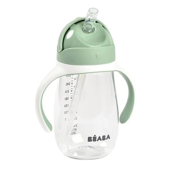 Beaba 300 Ml Şeffaf Pipetli Suluk Sage Green - Görsel 2