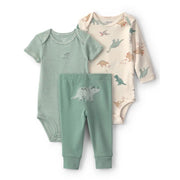 Carter's Kışlık Layette Erkek Bebek Body Takım 3'lü Set Yeşil